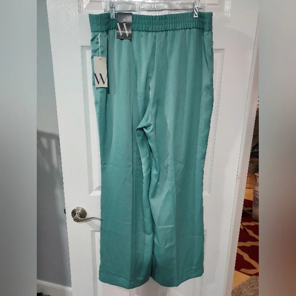 NWT Worthington Dark Mint Green Wide Leg Dress / Trouser Pants in Size XL - Picture 6 of 12